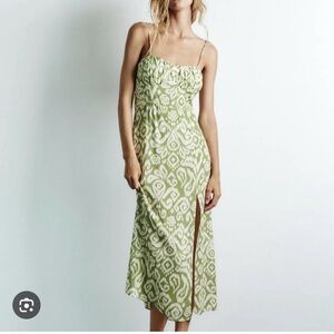 Zara printed corsetry inspired dress